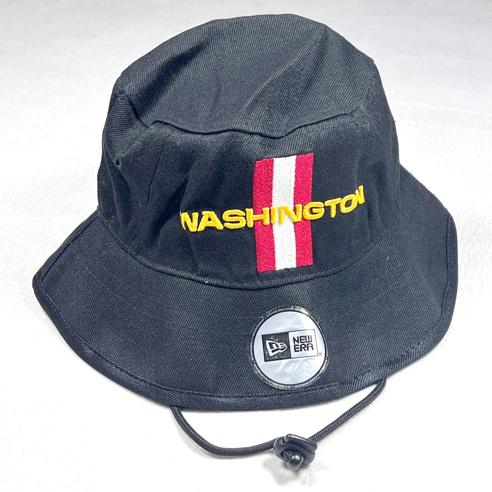 Washington NFL New Era Vintage Collection Bucket Hat Black Embroidered Logo Fan